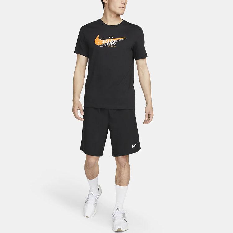 Nike Logo Crew Neck Short Sleeve T-Shirt Men Tops Black FD0125-010
