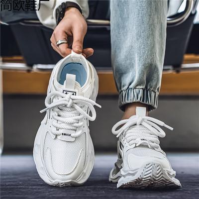 Platform Dad Shoes Men's Summer 2 New Mesh Breathable Versatile Casual Sports Shoes Lightweight Reduction