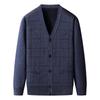 Maglione Cardigan da Uomo Caldo per Anziani Plus Velluto Spesso Giacca Maglione Ampio Taglia Grande