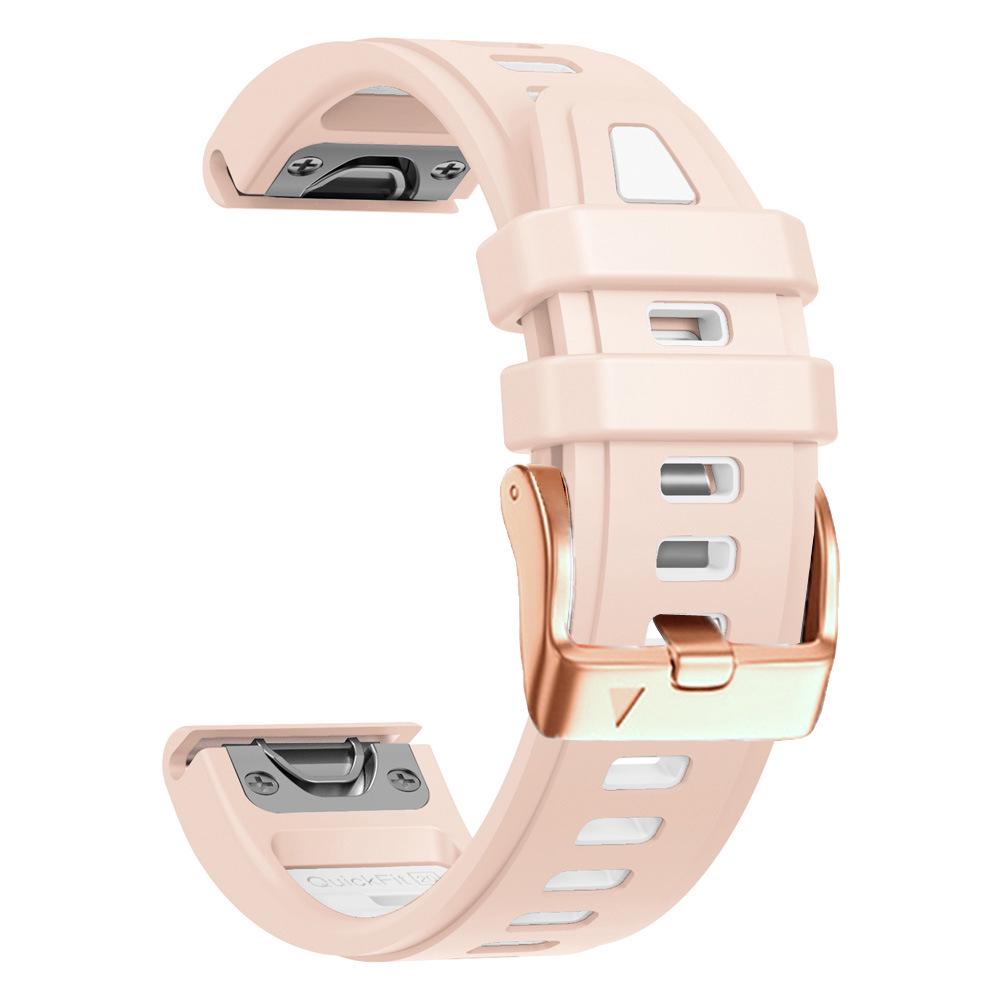 Fibbia Oro 20mm Cinturino in Silicone per Garmin Fenix8 43mm/7S Pro/6S Pro