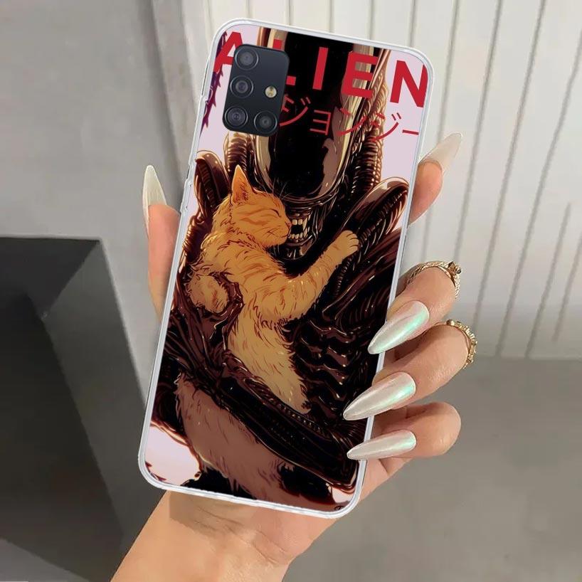 Cool A-Alien X-Xenomorph Phone Case for Samsung Galaxy A52 A32 A22 A12 A02S A50S A30S A10S Note 20 Ultra 10 Plus S10 A31 A20 A71