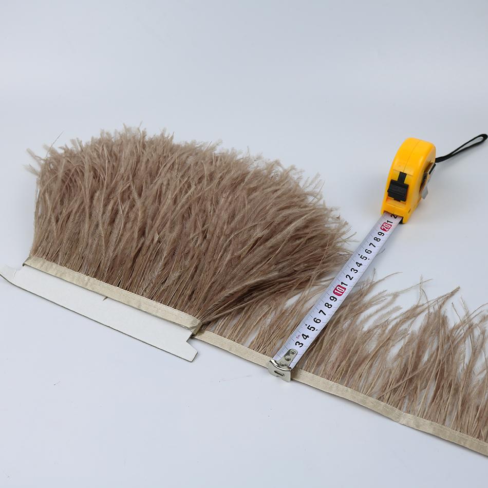 Feder1Meter Bunte Natürliche Straußenfedern Fransenbesatz 8-10CM 10-15CM Band Feder für Haare Kleidung Hochzeitsdekoration Nähbesatz