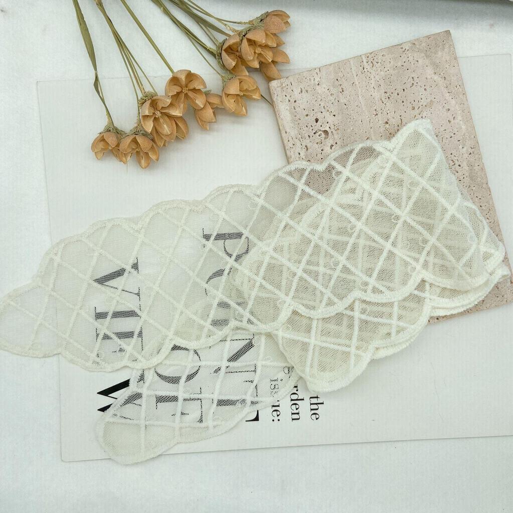 French Lace Embroidered Silk Scarf Headband - Super Fairy Sweet Hair Ribbon