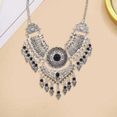 Vintage-Boho-Halskette für Damen, ethnischer Stil, Choker, Statement-Halskette, Bohemian-Stil, klobiger Kragen für den Alltag und Partys