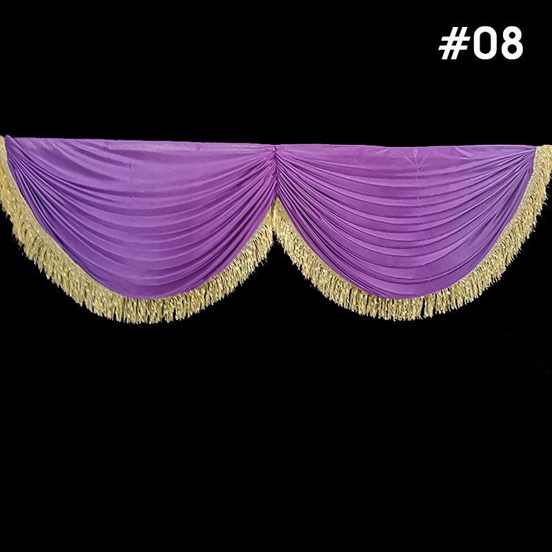 5M Wedding Party Background Drapes Valance Panel Hotel Backdrop Curtain Swag Stage Decor Curtain Head Drapery Ice Silk Swag