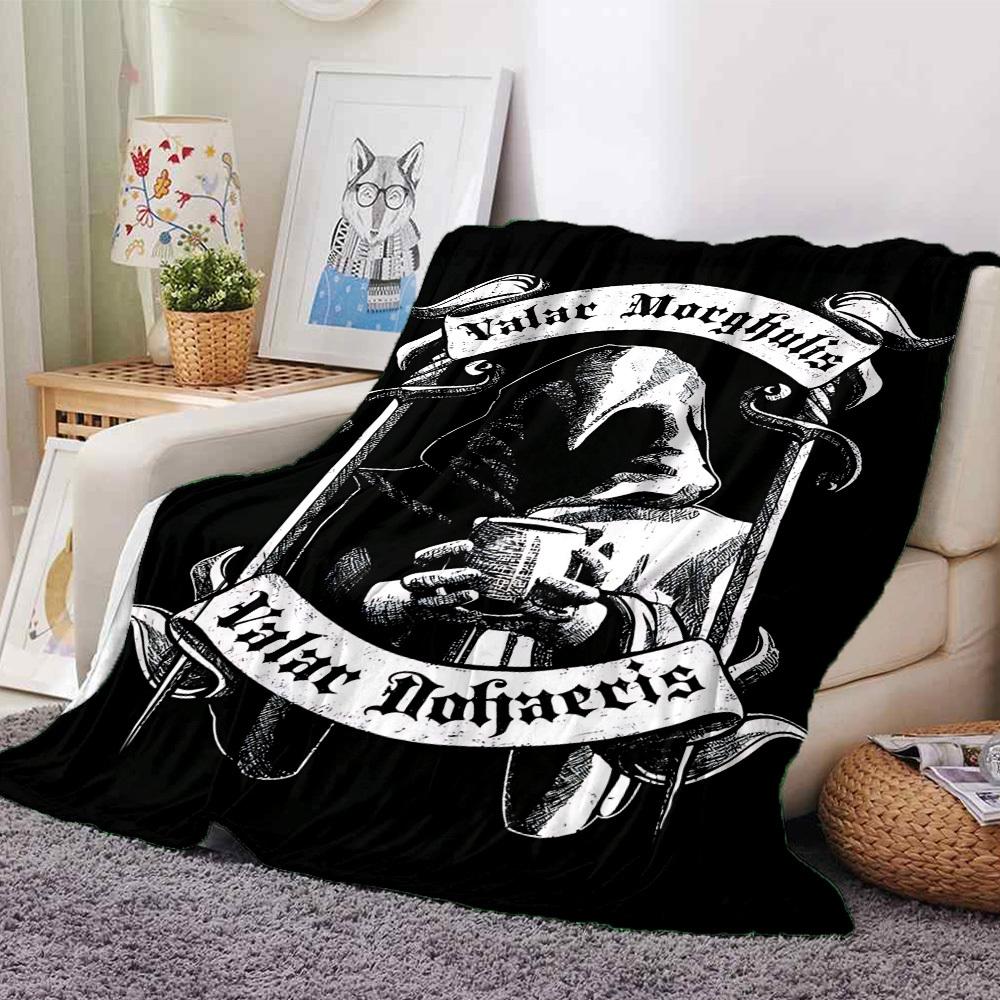 

1pc Valar Morgulis Valar Dohaeris Throw Blanket - Soft Flannel, Cozy All-Season Polyester Perfect for Home, Office, Bedroom 1099 80cmx120cm(31inx47in)