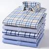 2026 Men Oxford Fashion 100% Cotton  Long Sleeve Casual Slim Solid Color Plaid Print Stripe Formal Dress Shirt Plus Size