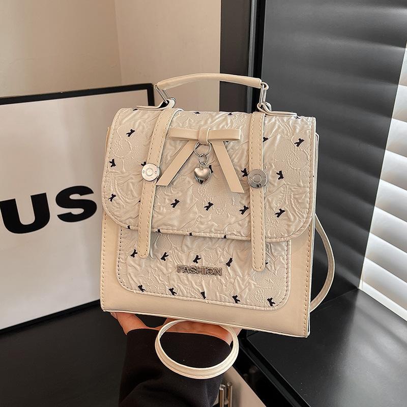 

High sense college style niche backpack women s fashion new versatile personality casual lightweight backpack бежевый