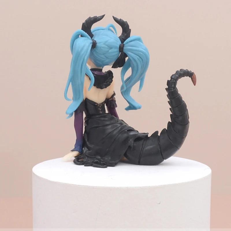 15CM Cute Miku Dragon Maid Anime Action Figure Girl Little Devil Sitting Noodle Stopper Model Toys Child PVC Doll Boxed