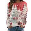 Christmas Sweatshirts Flower Floral 3D Print Women Autumn Fashion Hoodies Streetwear Y2k Pullovers Harajuku Tops Woman Clothing