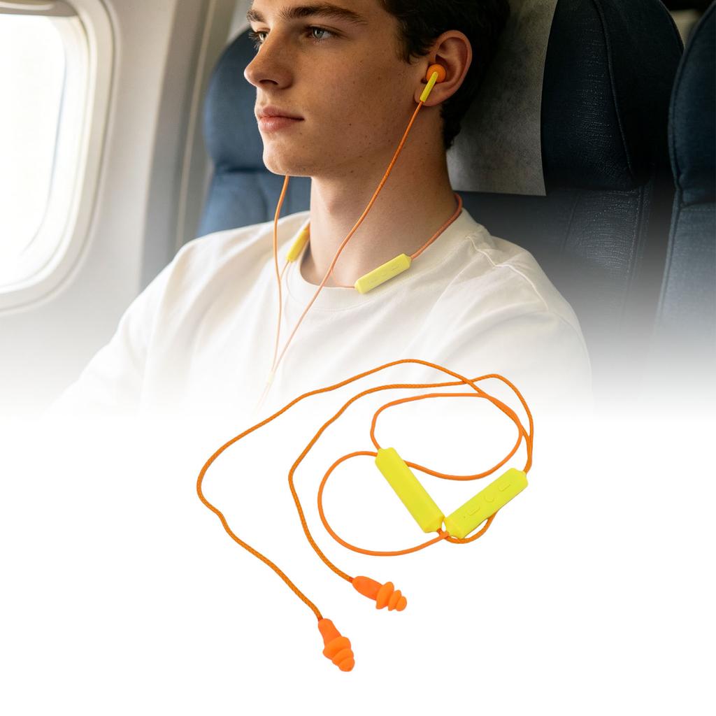 5.3 Earplug Headphone Noise Cancelling Neckband Wireless Earbuds Fast Pairing for Welding Woodworking Industrial