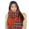 Red Plaid Scarf Women's Autumn and Winter Christmas Student Warm Scarf Tide Winter Scarf