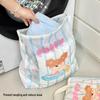 Adorable Bear Cartoon Laundry and Sorting Bag for Students - Portable and Washable