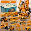 Excavator Mixer Assembly Engineering Vehicle Deformation Transform Robot Toys  Children's Toy