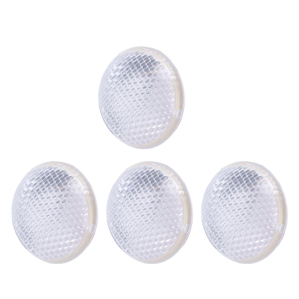4pcs Automobile Round Reflector 1.65in Transparent Safety Reflector for Driveway Fence Gate Posts Trailers