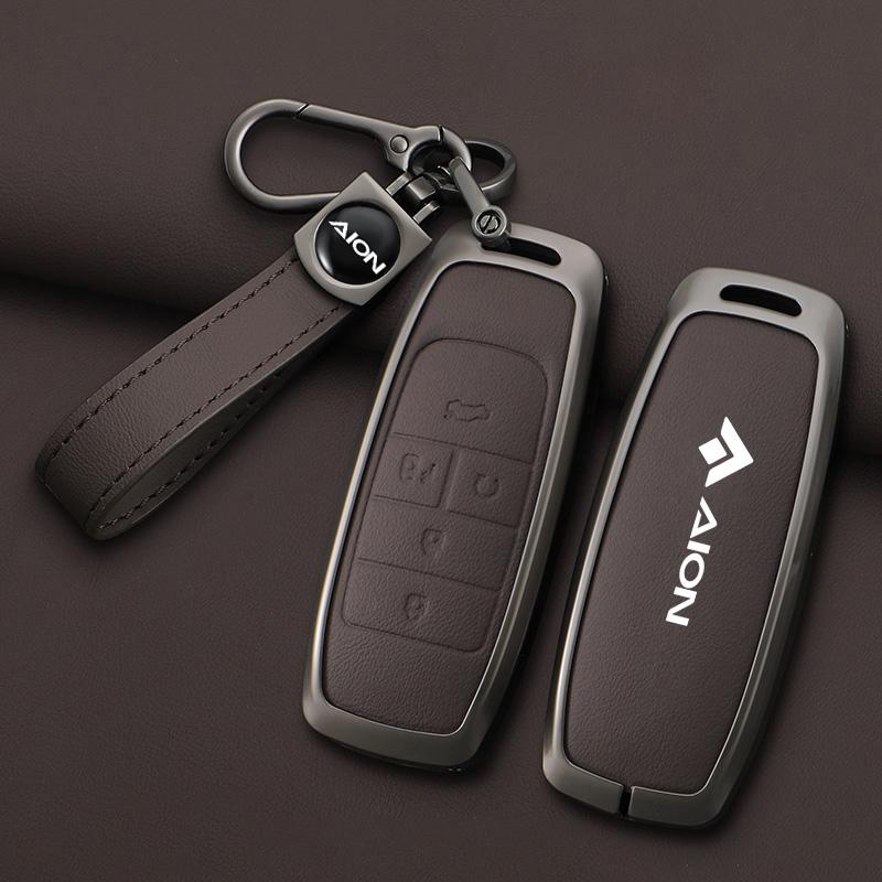 5 Buttons Zinc Alloy Car Key Cover Case Protect Shell Holder for GAC AION Y Plus S V LX IA5 Smart Remote Keychain Accessories