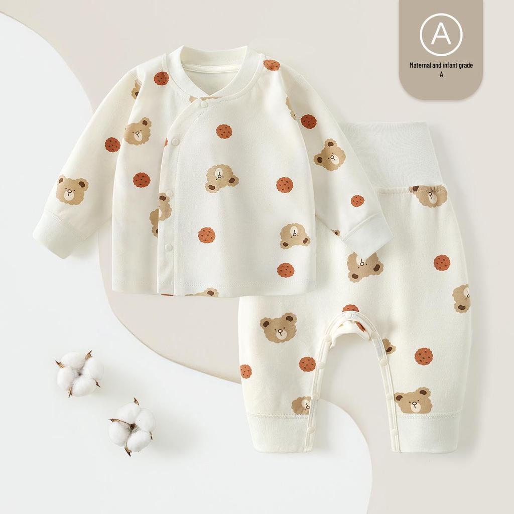 Spring & Fall Kids' Boneless Cotton Underwear Set: High-Waisted Base Layer for Boys & Girls