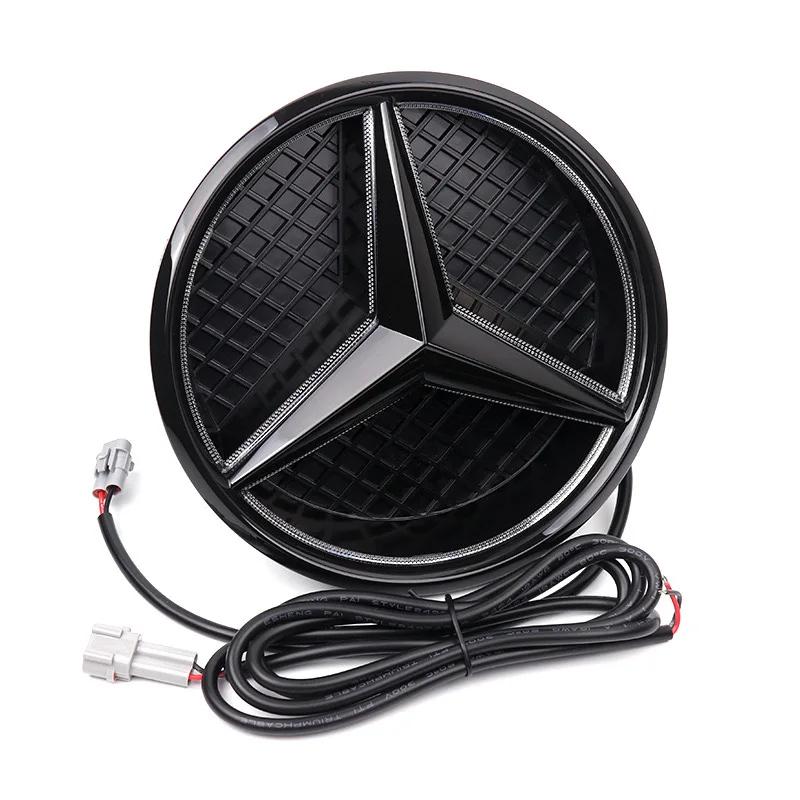 

Mercedes benz Amg W205 W212 W213 W204 ML W166 CLA C117 A W176 W177 C W204 E GLK X204 GlaWith LED Grid style Front Grill Emblem W213 blue light чёрный