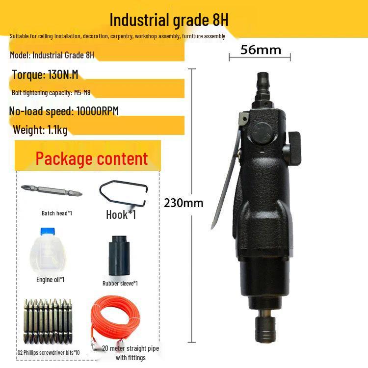 Industrial Pneumatic Screwdriver Air Tool for Woodworking & Decoration