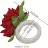 1Set (6Pcs) Champagne Rose Napkin Rings - Ideal for Valentine’s Day, Hotels, Western Restaurants, Weddings & Dinners