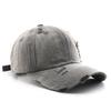 Japanese retro women's autumn and winter washed holes solid color light board baseball cap outdoor men's travel sun protection shade cap