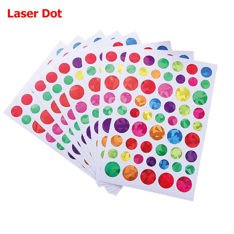 10 Sheets Colorful Self-adhesive Diary Graffiti Stickers Student Notebook Decoration Heart Star Dot Sticker for Scrapbook Album