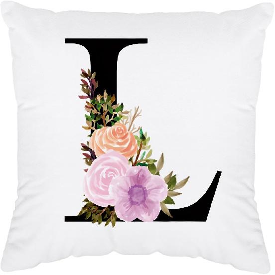 Initial Pillow Covers 18x18 - Monogram L Pillow Cover, Initial Letter Throw Pillow Cover, Monogram Pillow Case L, Monogrammed Gifts for Women, L