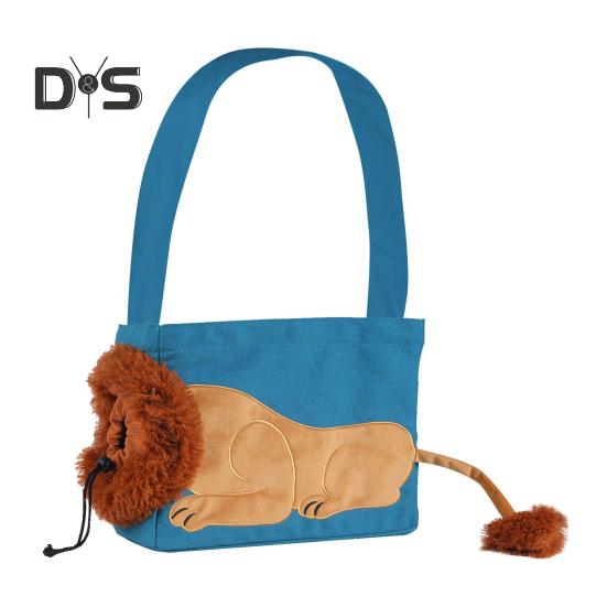 

Сумка-переноска для кошек Pet Out, сумка-слинг в форме головы льва, сумка-переноска для маленьких кошек и собак S озеро синий