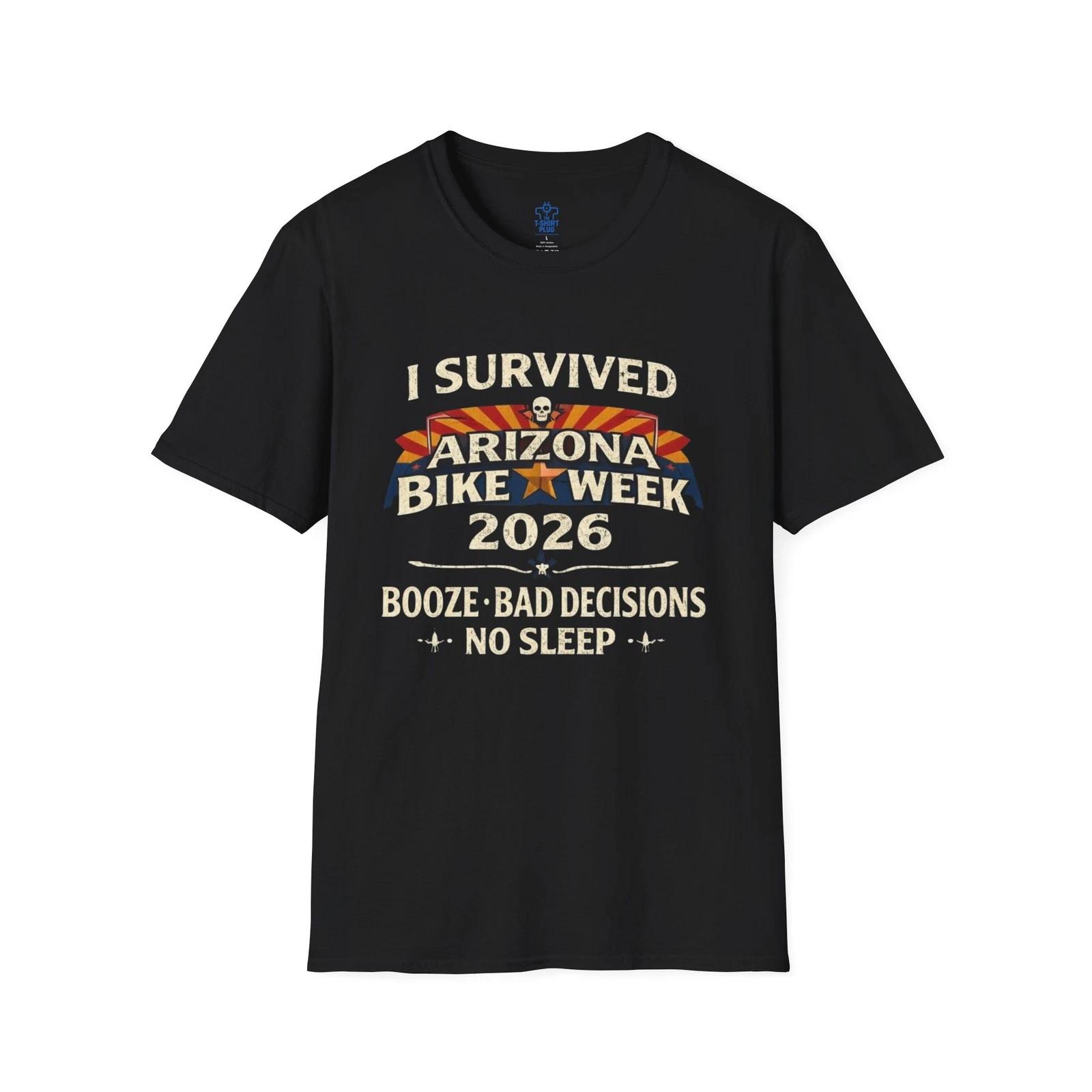 I Survived Arizona Bike Week April 2026 Unisex Softstyle T shirt 3XL