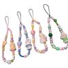 Short Phone Charm Beads Sling Mobile Phone Lanyard Dog Cartoon Beaded Phone Chain  Car Key