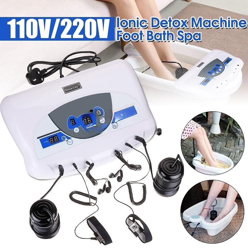 50W 220V Dual-user Ionic Detox Machine Foot Bath Spa Tool LCD W/ MP3 Music Cleanse Salon
