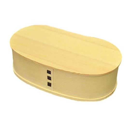 Bento box magewappa blister type 1 tier plain wood 500cc