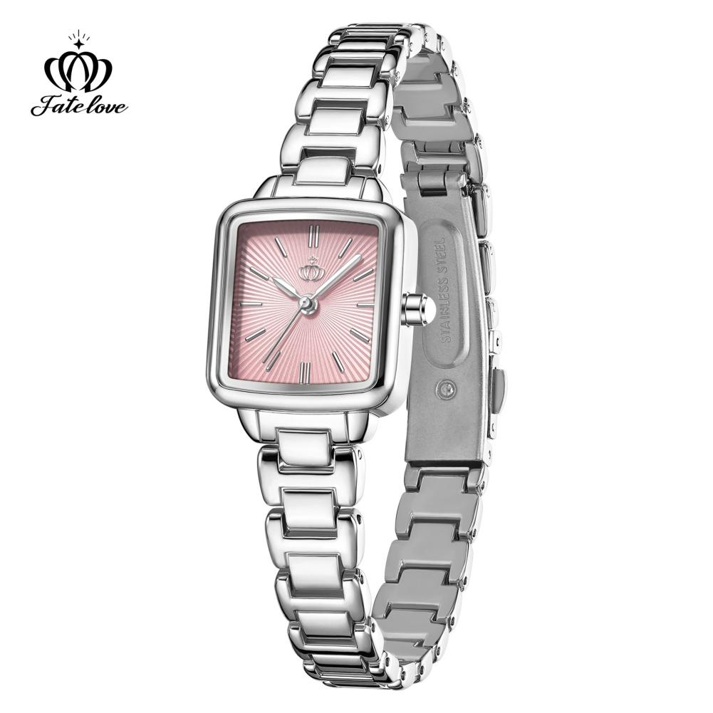 Fatelove 925 Luxury Quartz Watch for Women Stainless Steel Waterproof Fashion Elegant Ladies Wristwatches