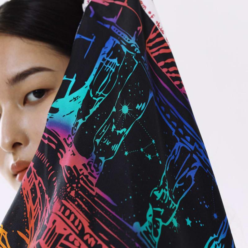 ONSZ Night Sky Scratch Silk Scarf