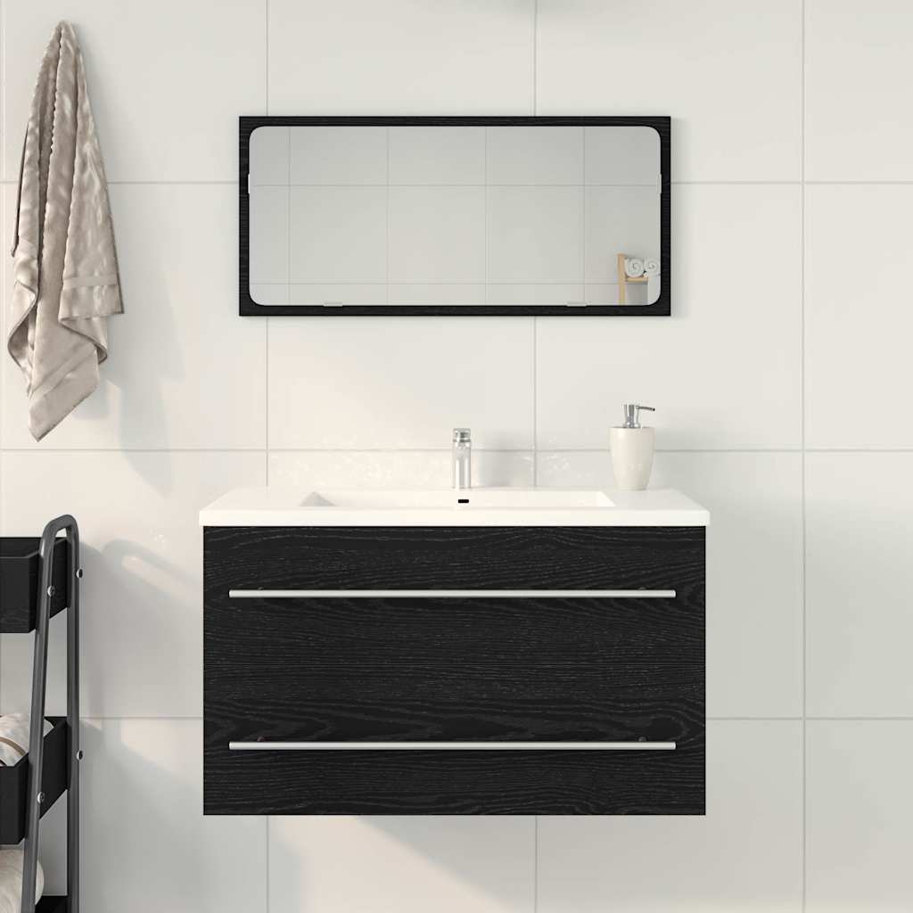 Washbasin Cabinet in Black Oak 80 x 38.5 x 48 cm Particleboard