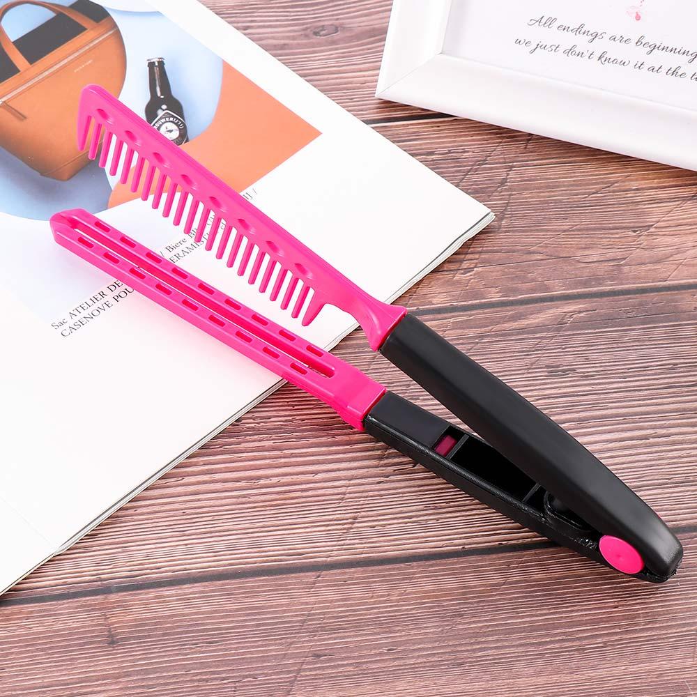 Straightener Hairdressing Salon Hair Washable Hair Solon Tools V Type Hair Straightener Comb Comb