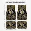 Colorado Buffaloes Black Car Floor Mats Full Coverage All-Season Car Mats, XPE Non-Slip And Wear-Resistant Mats Suitable for SUV Interiors, Textured C