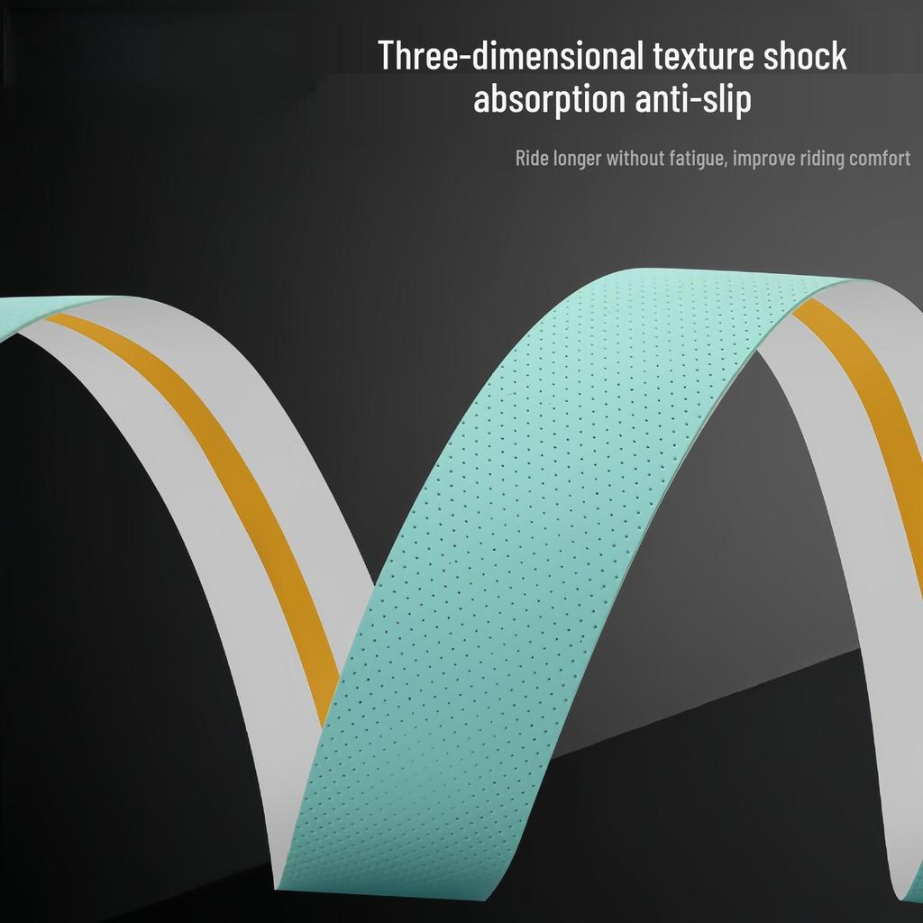 Solid Color Non-Slip Silicone Handlebar Tape: Comfortable, Shock-Absorbing, Sweat-Wicking for Road and Fixed Gear Bikes