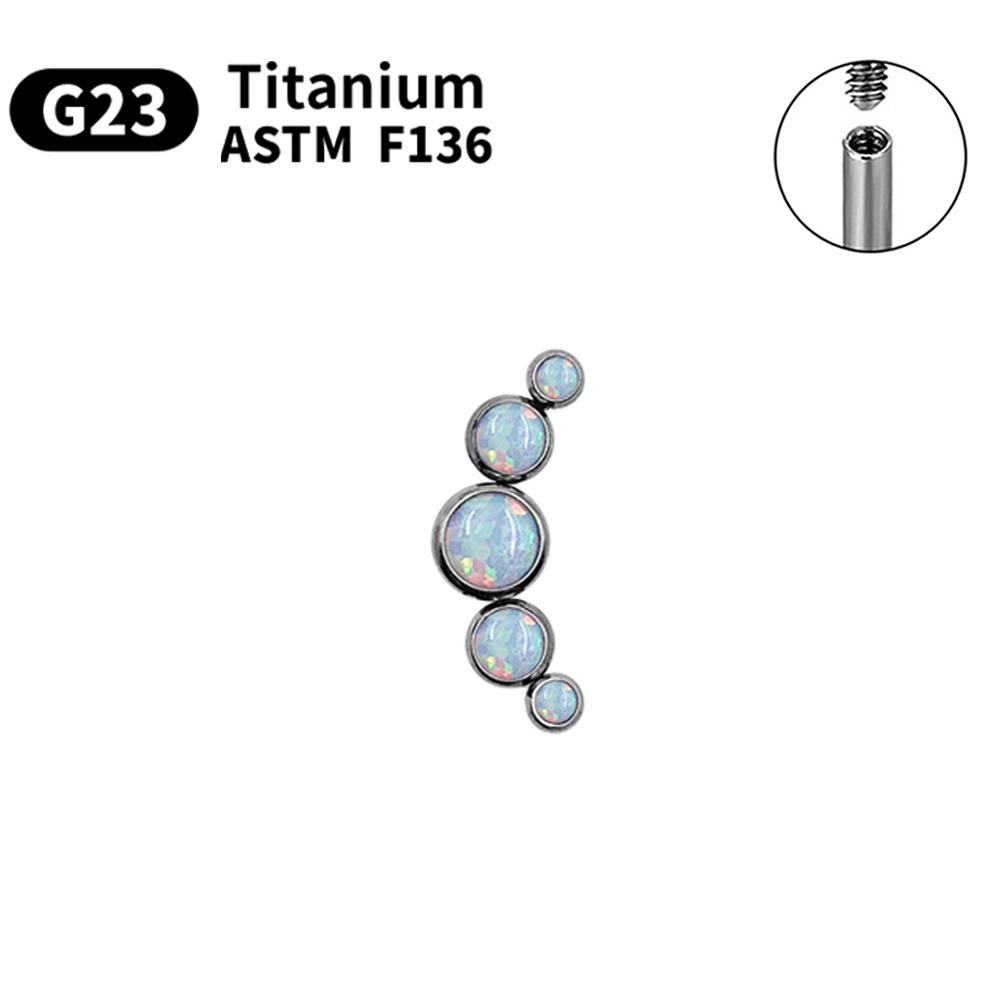 G23 Titanium Stud Earrings16G Piercing Set Ear Tragus Cartilage Zircon Opal Body Jewelry Helix Daith Lip Lobe Pin