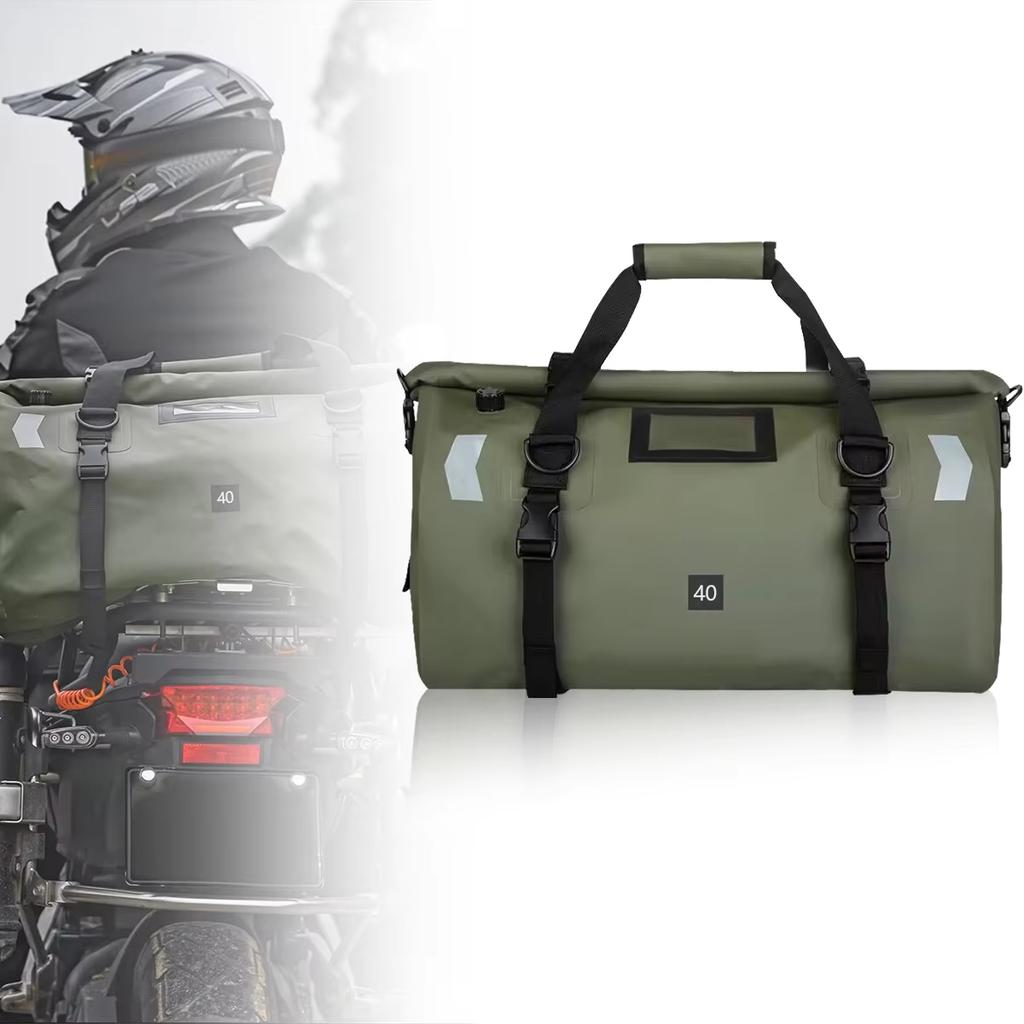 Motorcycle Bag Waterproof Rear Backpack Motocross Luggage Bag Touring Biker Tail Bag Night Reflective