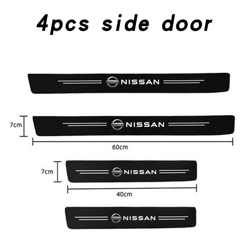 Car Door Sill Stickers Anti-scratch Decorative Trim For Nissan Sentra Serena Maxima Versa Juke Rogue Tiida X-trail Accessories
