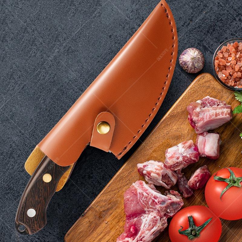 Forging Boning Knife Stainless Steel Scale-scraping Kitchen Knife Comfortable Wooden Handle Fruit and Vegetable Slicing Kitchen Knife