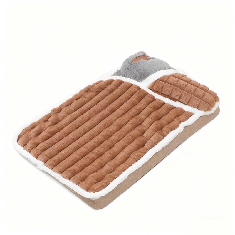 Pet Bed With Removable Washable Cover For Winter Warmth Cat Dog Indoor Use