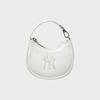Basic Embossed Logo Mini Bag Keyring NY (Cream)