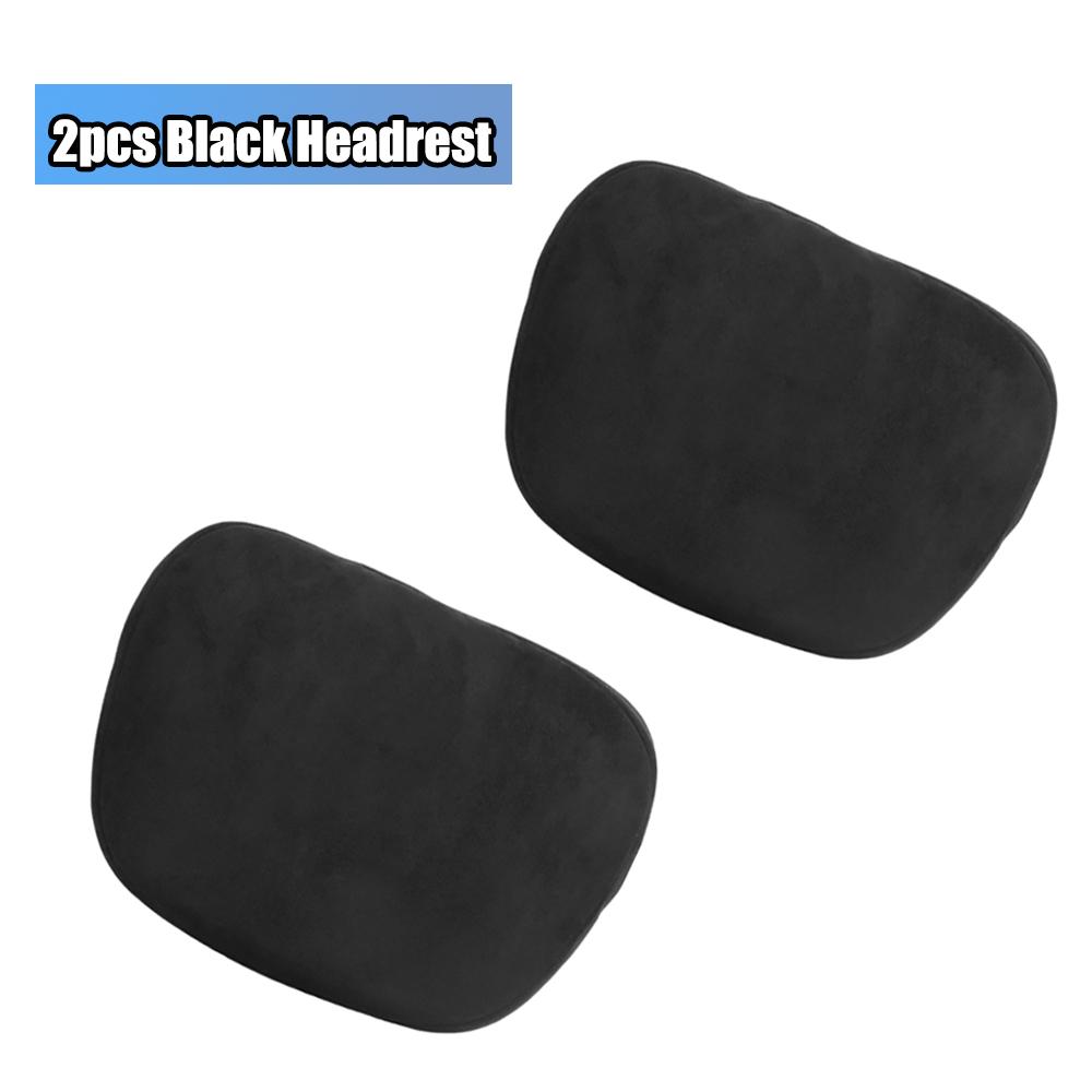 For Tesla Model 3 Y S X Car Seat Headrest Neck Pillow Cushion Suede Comfortable Headrest Lumbar Support Black/White