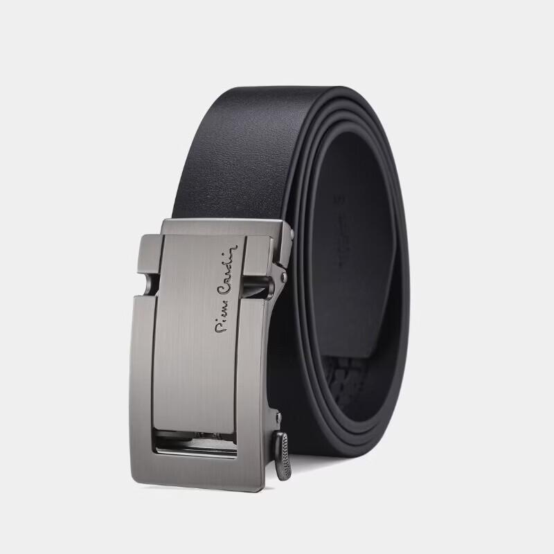 Pierre Cardin Men s Black Automatic Buckle Genuine Leather Belt
