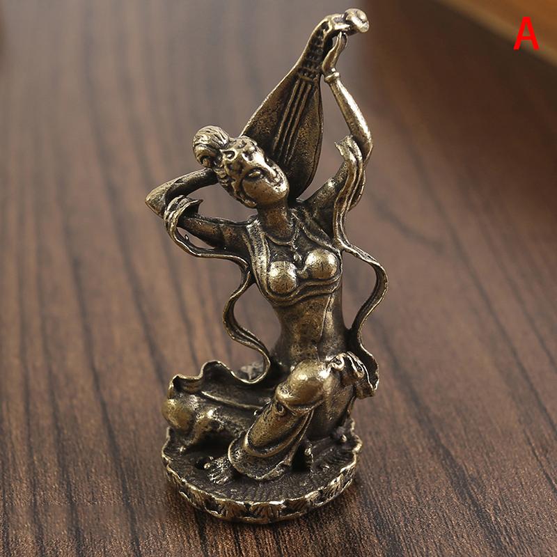 Antike Kupfer Buddha Statue Heim Wohnzimmer Büro Dekoration Figuren Retro Messing Chinesisch Tibetisch Grüne Tara Buddha Statue