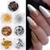 Xiaomi 7 Boxes Aluminum Nail Flakes Foils Set Gold Silver Irregular Paillette Nail Art Sequins Decorations Glitter Sticker for Manicure