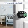 Smart Door Knob, Fingerprint Door Knob, Biometric Smart Door Lock with App Control, Metal Alloy Door Knobs, Easy Installation, Great for Bedrooms,
