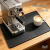 Food-Grade Silicone Coffee Machine Mat: Square Two-in-One Draining & Tamping Tray for Bar Counter.
